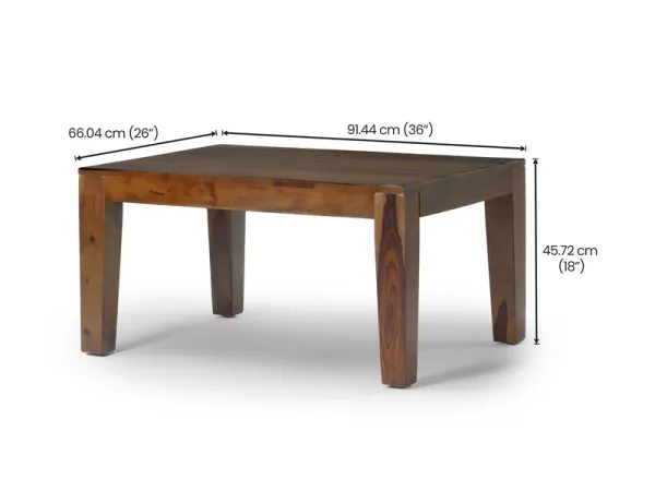 Athena Solid Wood Coffee Table